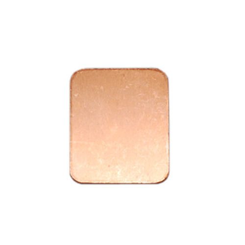 Metal Stamping Blanks Copper Rounded Rectangle, 25mm (.98") x 19mm (.75"), 18g, Pack of 5
